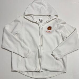 Disney White Hoodie with Sun Embroidery